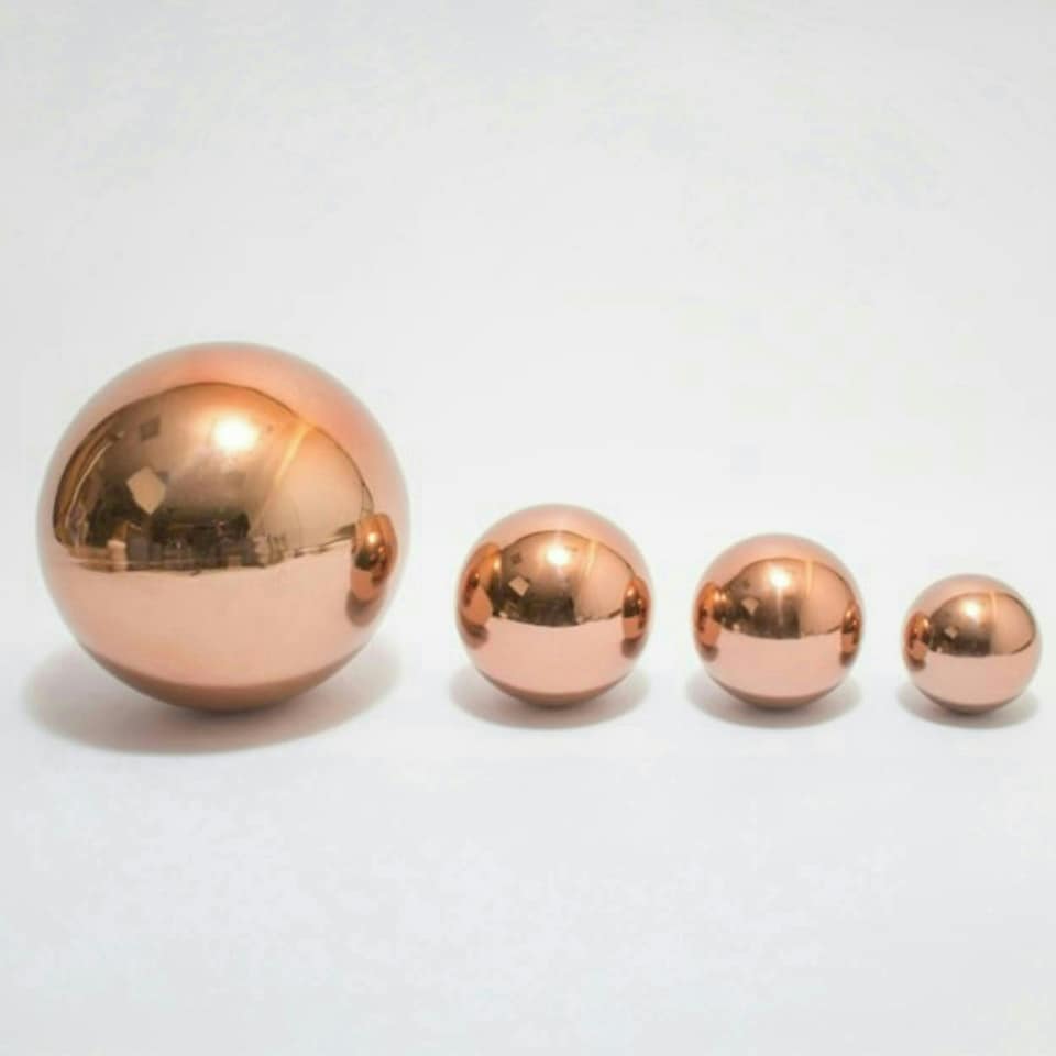 image 1 of Primrose Stainless Steel Polished Copper Effect Gazing Globe in Copper 10cm