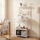 image 8 of HOMCOM Freestanding Shelving Unit with 6 Hooks and Wine Rack