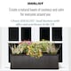 image 7 of Vertical Ribbed Vintage Style Faux Lead Window Box Garden Planter H17 L60 W17 cm, 17 ltrs Cap.