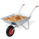 image 3 of Heavy Duty 65L Galvanised Metal Wheelbarrow Home Garden Cart or Tyre - 100Kg