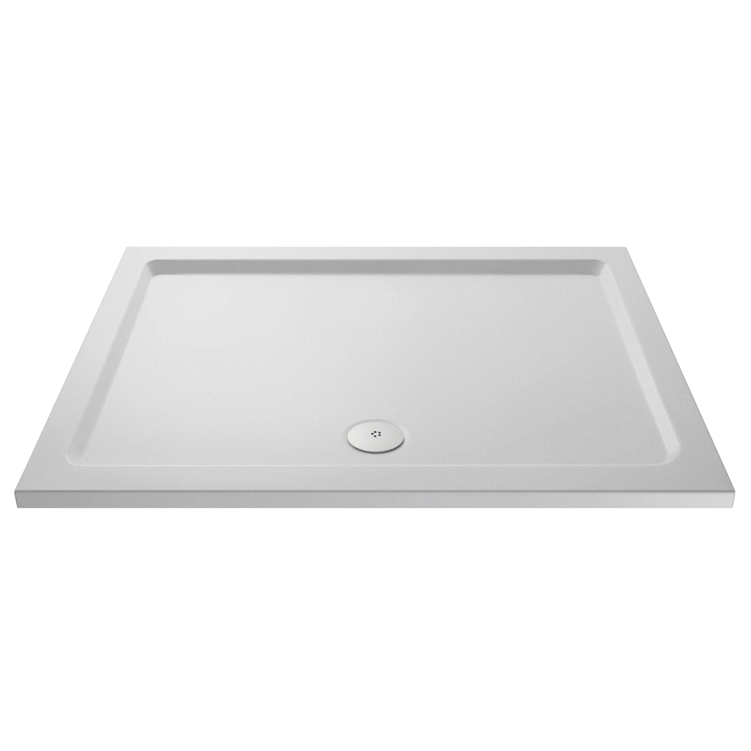 Balterley Premium Slip Resistant Rectangular Stone Resin Shower Tray - Easy Clean Finish by Balterley White European White 1