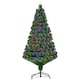 image 1 of HOMCOM 5FT PreLit Fibre Optic Artificial Christmas Tree Holiday Xmas Decor with Tree Topper MultiColour