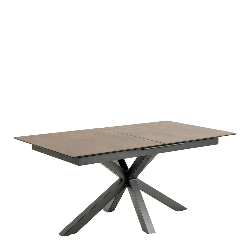 image 1 of Heaven Extendable Dining Table with Ceramic Rusty Brown Top 168cm