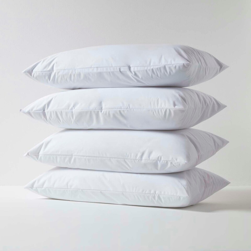 image 1 of Homescapes Waterproof Pillow Protectors King Size - Pack of 4 White