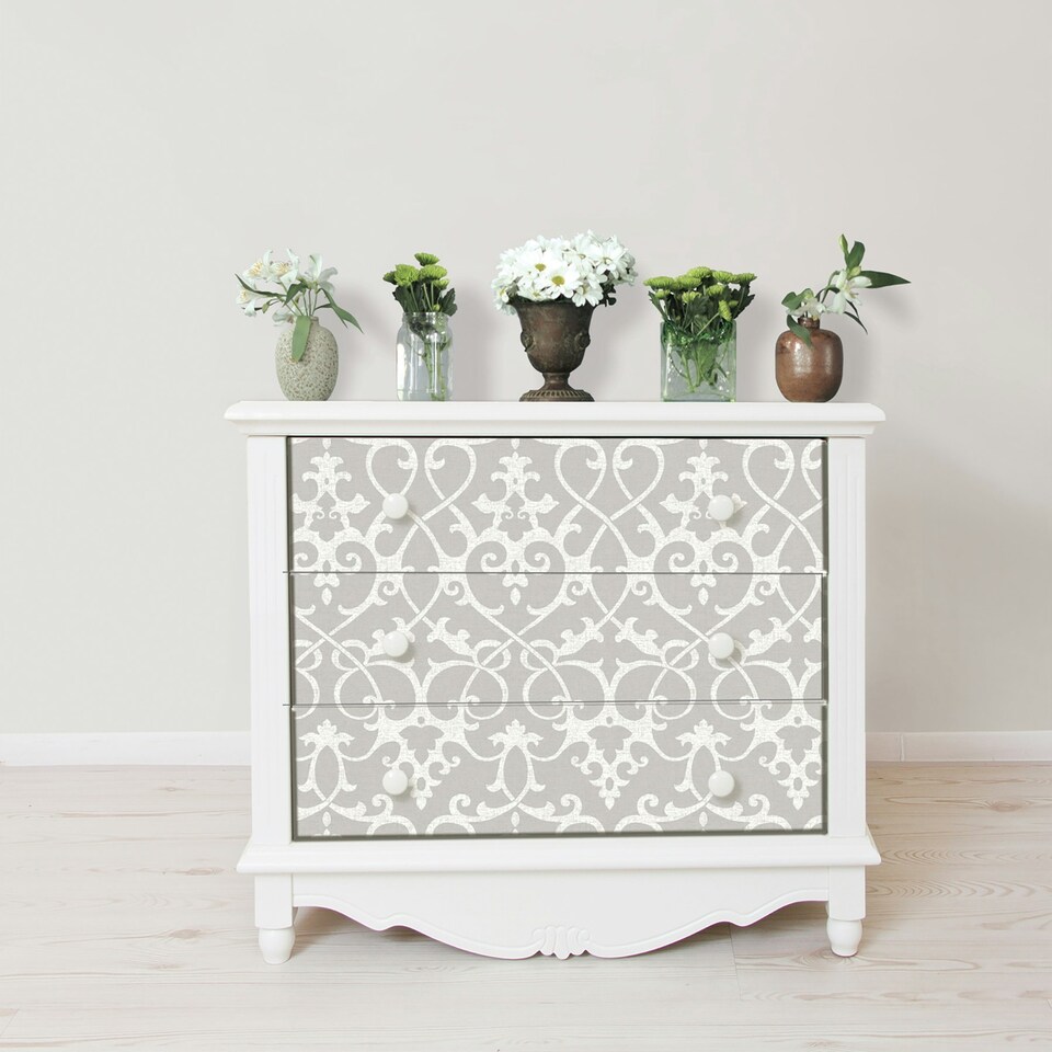 image 1 of NuWallpaper NU1699 Ironwork Peel & Stick Wallpaper, Grey Multi