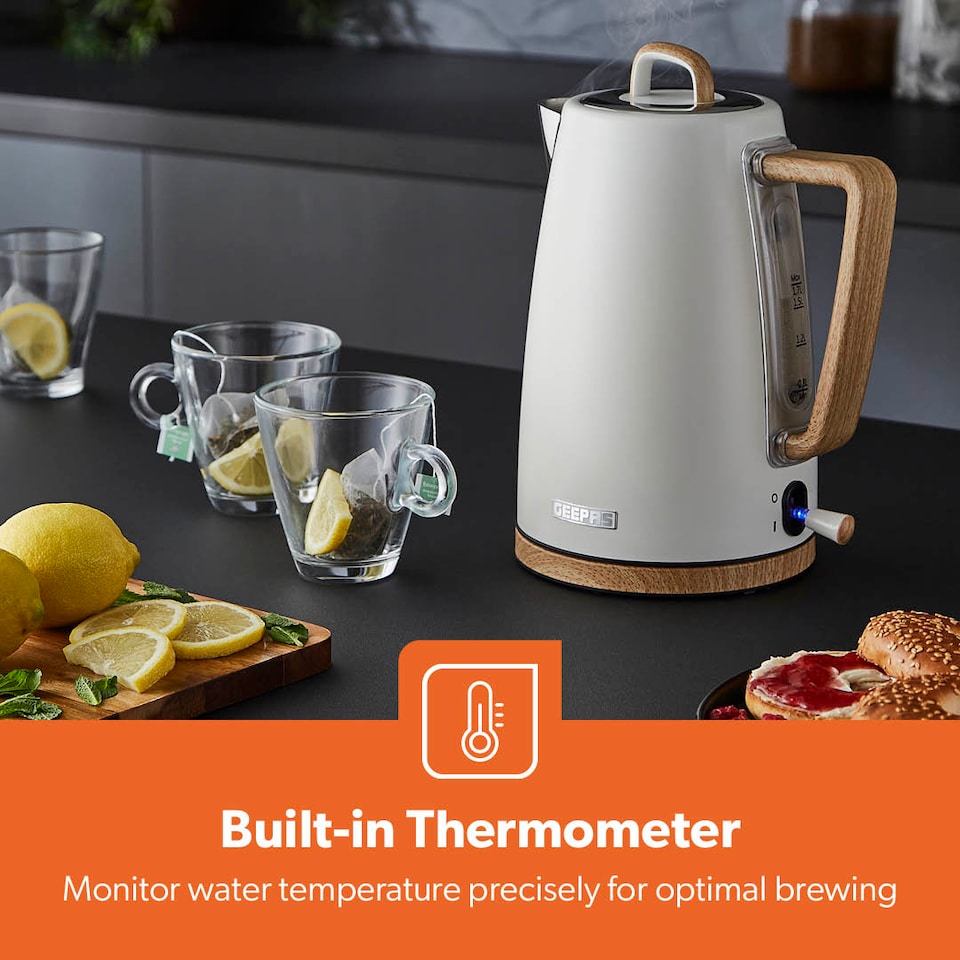 image 1 of GEEPAS NordiQ 1.7L Electric Kettle 3000W, Cream