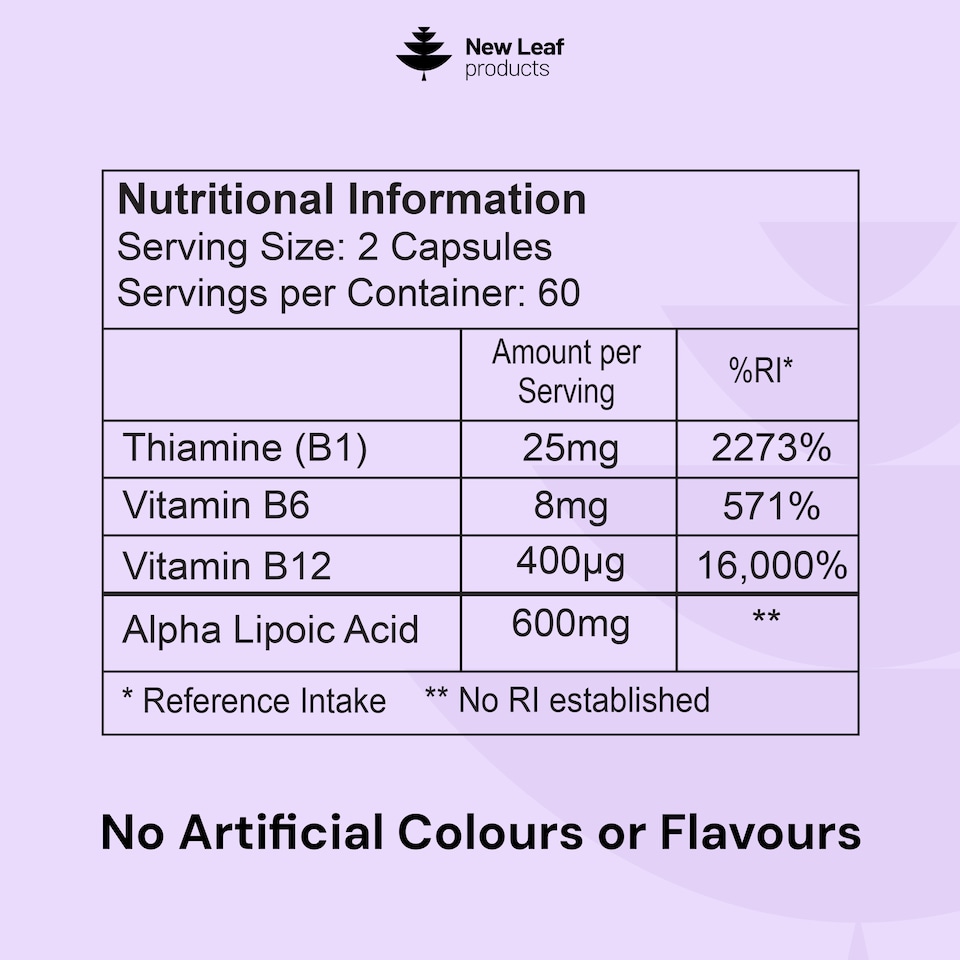 image 1 of ALA Complex With Vitamin B1, B6 & B12 - 120 Capsules