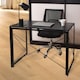 image 3 of House of Home Wooden Folding Office Desk Foldable Computer and Study Table Ideal for Laptops Black | Black