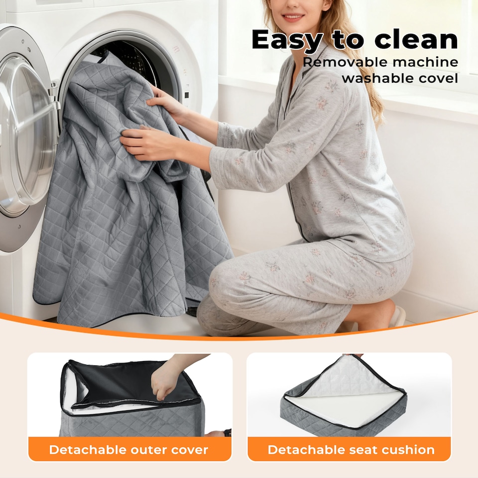 image 1 of Skylos Pet Booster Dog Car Seat Travel Carrier Bed Bag Basket Puppy | Grey | Grey