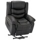 image 9 of Chester Single Motor Rise Recliner Bonded Leather Heat & Massage Chair (Black)