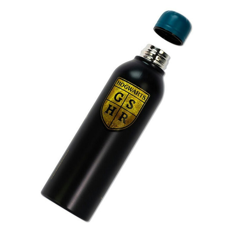 image 1 of Harry Potter Steel 700ml Water Bottle - Black/Gold - One Size