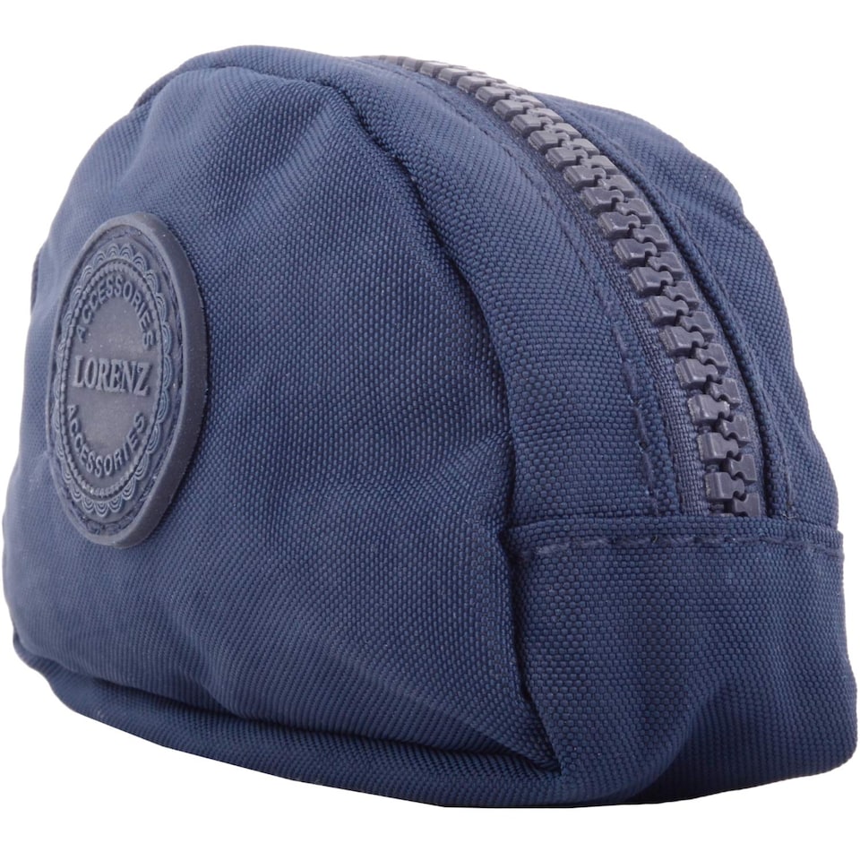 image 1 of Lorenz Womens Handy Zip Round Coin / Money Purse / Holder with Inner Clip | Blue | Navy