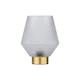 image 2 of Set of 2 Porter - Battery Operated Satin Brass Lamps Clear Tex Glass Bronze | Clear