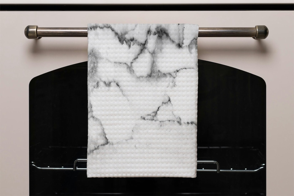 image 1 of White Marble Texture (Kitchen Towel)