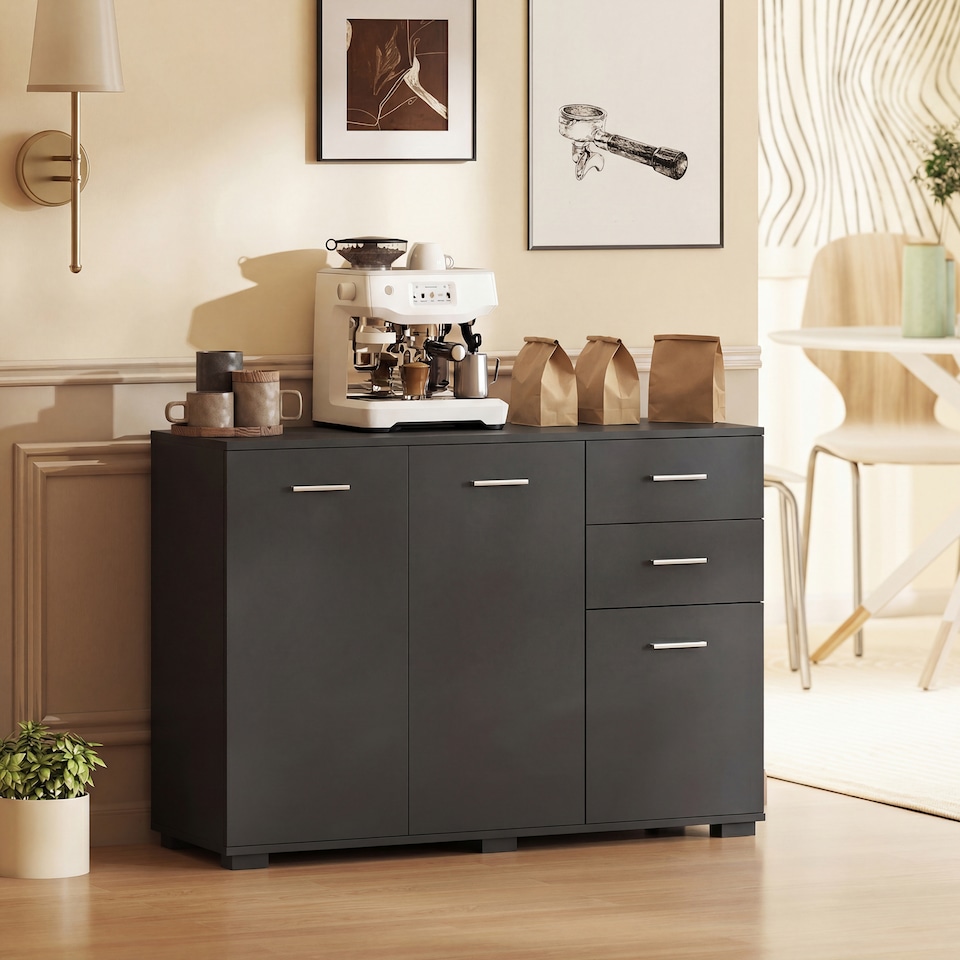image 1 of HOMCOM Modern Sideboard Kitchen Storage Cabinet