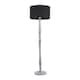 image 1 of ValueLights Victoria Grey Wood Floor Lamp Black Shade | Grey | Black