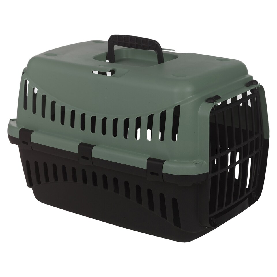 image 1 of Dog Pet Carrier Transporter Cage 46x31x32cm | Grey | Not provided | 1