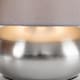 image 4 of ValueLights Pair Of Modern Brushed Chrome Bedside Touch Table Lamps With Grey Shades