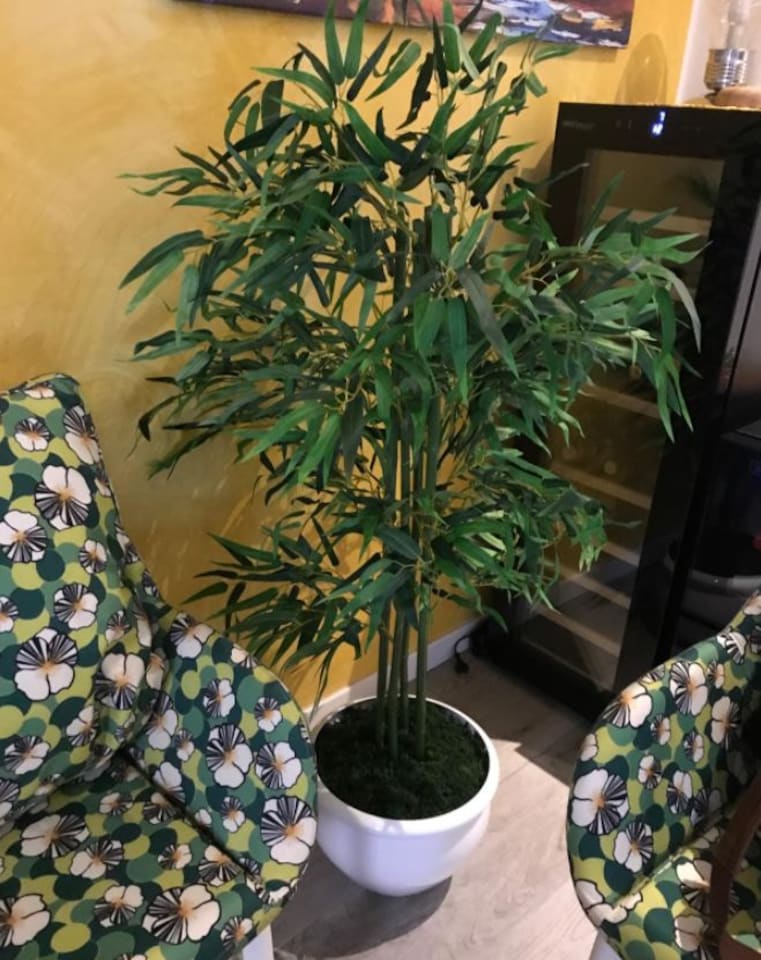 image 1 of 120cm (4ft) Green Leaf Artificial Bamboo Plants Trees - XL | Green | 4ft