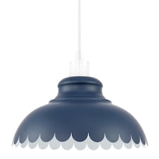 Industrial and Modern Petal Design Navy Blue Metal Ceiling Pendant Light Shade | Blue