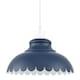 image 1 of Industrial and Modern Petal Design Navy Blue Metal Ceiling Pendant Light Shade | Blue