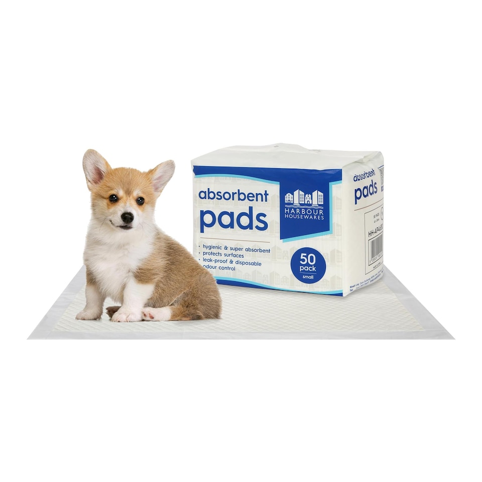 image 1 of Harbour Housewares Disposable Puppy Training Pads - 32.5cm x 45cm - Pack of 50