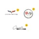 image 3 of Chevrolet Corvette Deluxe Logo Stickers (Pack of 50) - Multicoloured - One Size