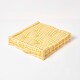 image 1 of Homescapes Cotton Gingham Check Yellow Floor Cushion - 40 x 40 cm | Yellow | 40 x 40 cm