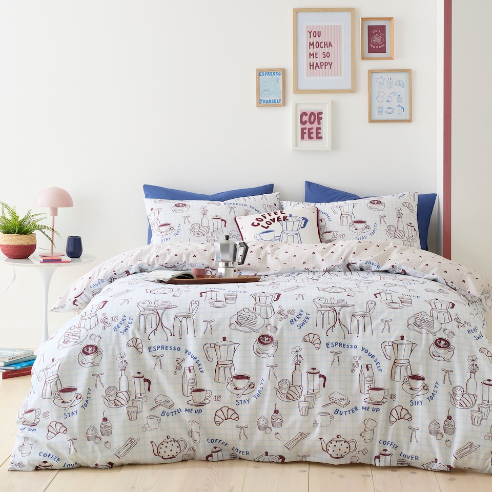 image 1 of Fusion Coffee Club Cushion Cover Blue