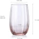 image 7 of Linka Coloured Glasses Sets Glassware Cup Tall Short Cocktail Tumblers | Multi | Pink 500ml
