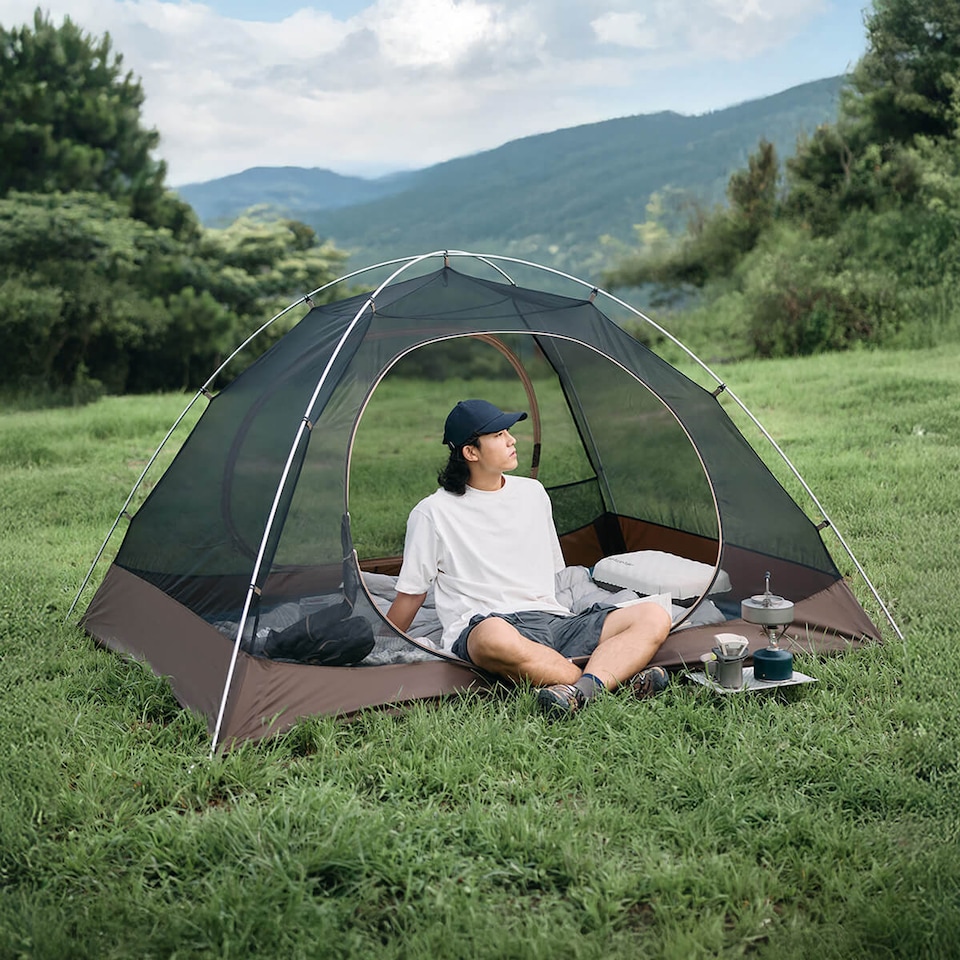 image 1 of Cloud-Creek Series 3 Person Tent | Brown | Light Coffee Brown