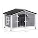 image 7 of PawHut Wooden Dog Kennel for Outside 109L x 79W x 72H cm, Grey