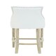 image 5 of Interiors by Premier White Bar Stool with High Back, Velvet Seat Breakfast Bar Chair, Kitchen Stool with Footrest, Chair for Bar