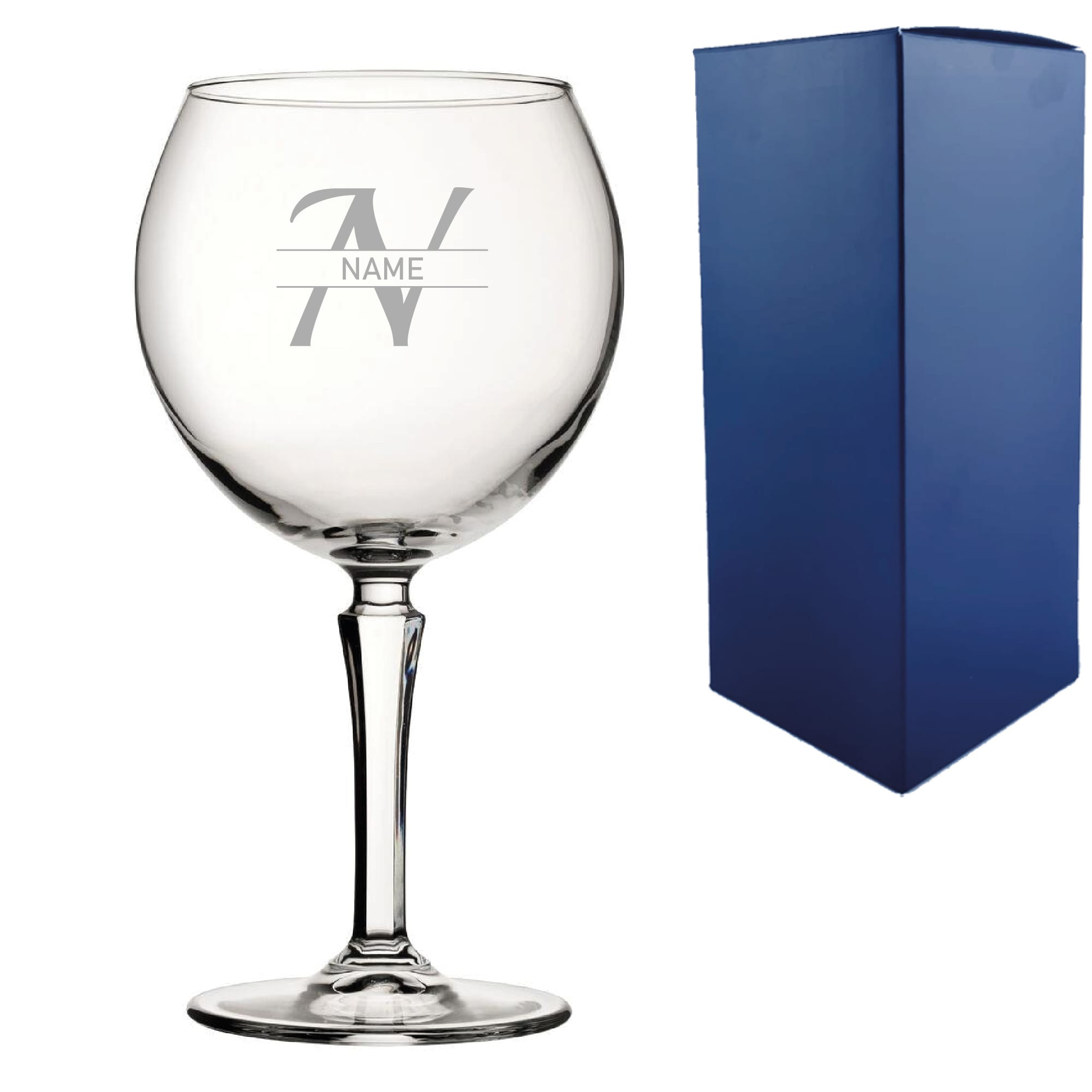 Uniqueful Personalised Engraved Hudson Gin Glass for Anniversary Couple 650ml in Clear | Size: 50ml