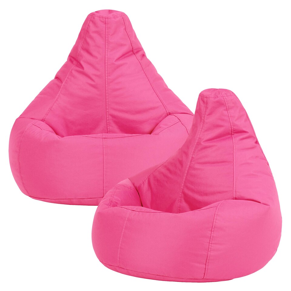 image 1 of icon Kids Recliner Beanbag Indoor and Outdoor Pink Set of 2