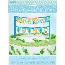 Unique Party Safari 1st Birthday Cake Topper - Blue - One Size