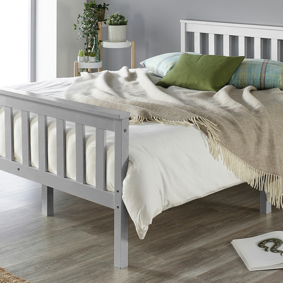 image 1 of Atlantic Bed Frame in Grey, size King