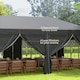image 7 of Outsunny 3 x 6 m Garden Pop Up Gazebo, Wedding Party Tent Marquee, Water Resistant Awning Canopy with Sidewalls, Windows, Carry Bag, Black