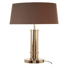 Interiors by Premier Table Lamp with Wide Tubular Base Silver