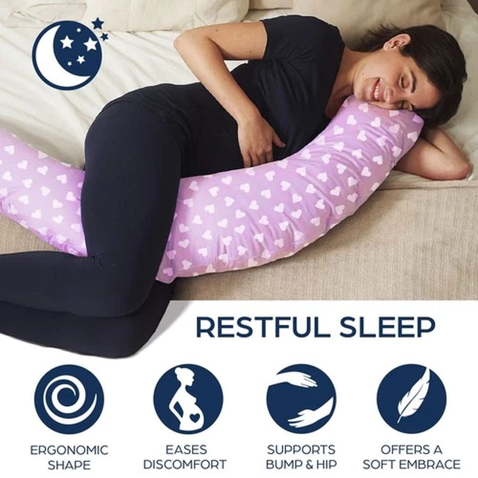 image 1 of Niimo XXL Pregnancy & Nursing Pillow | Full Body Maternity Support Pillow with Removable Cotton Cover