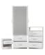 image 2 of Polar Bedroom Set - Wardrobe, Drawers Chest & Bedside - White
