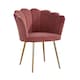 image 7 of Boucle Fabric Scallop Shell Chair Wing Back Armchair Sofa | Pink