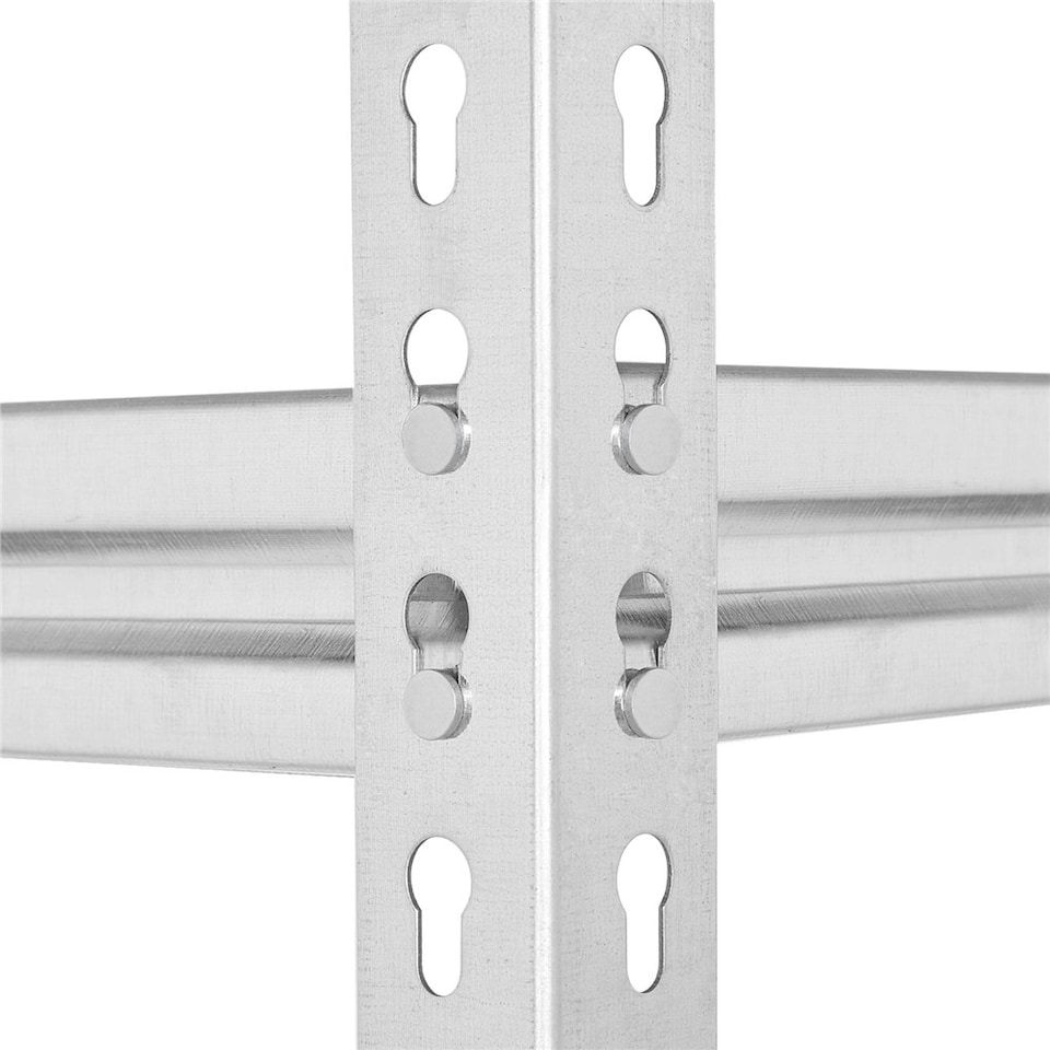 image 1 of Yaheetech Multiple Tiers Storage Shelf Blue, 112 x 60 x 149.5 cm - Silver | Silver