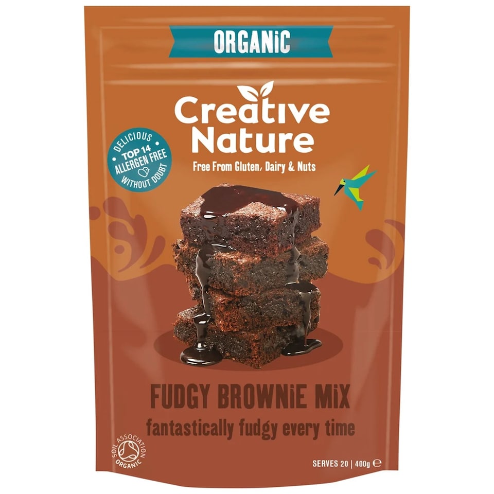 image 1 of Organic Gluten Free Fudgy Brownie Mix 400g (Creative Nature) | Multi
