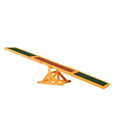 PawHut Wooden Pet Seesaw for Big Dogs with Anti-Slip Surface, Natural