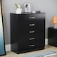 image 2 of Vida Designs Riano 5 Drawer Chest of Drawers Bedroom Storage, Black