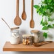 image 4 of Argon Tableware Wooden Clip Lid Storage Jars - 1 Litre - White Seal - Pack of 3