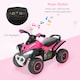 image 7 of HOMCOM No Power Quad Toddler Ride on Car Foot-to-Floor Sliding Pink
