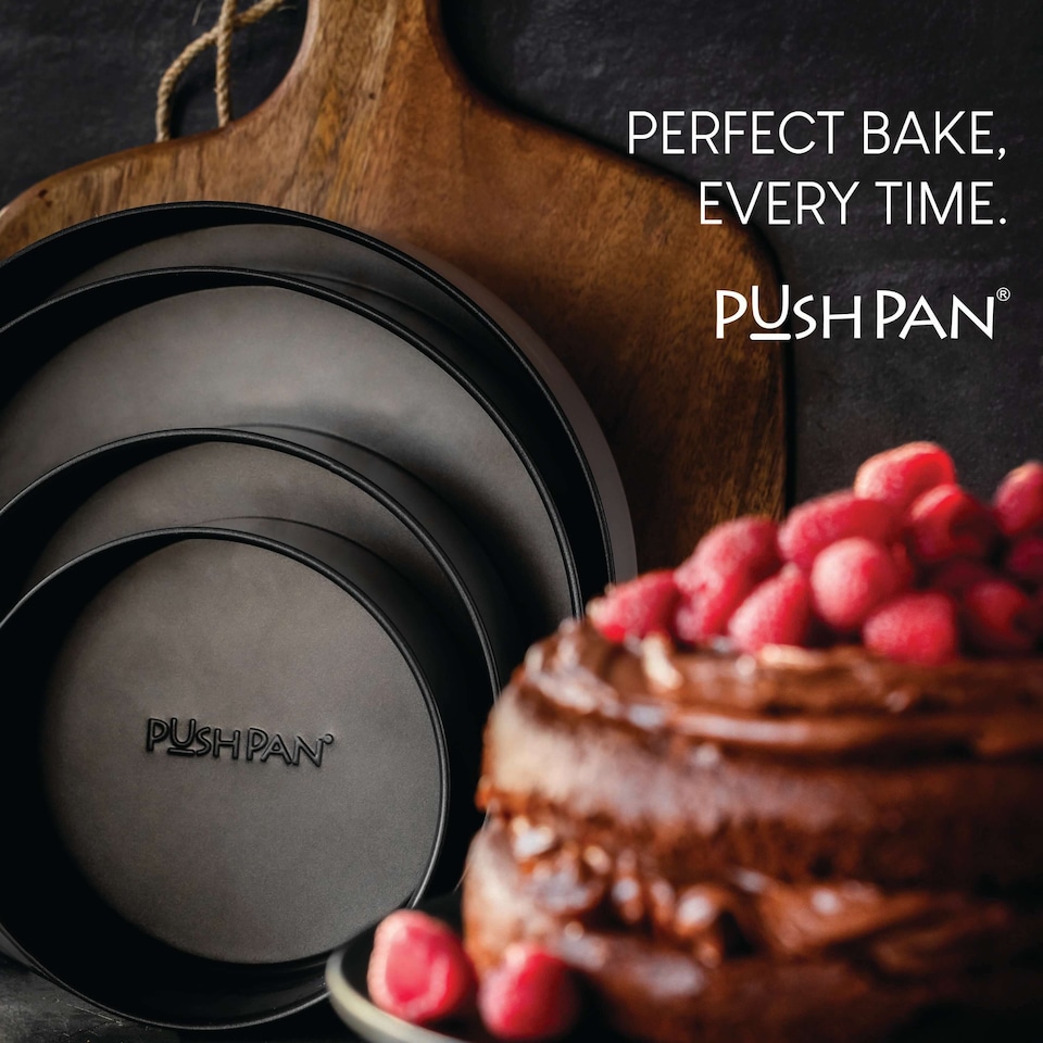 image 1 of PushPan 8 Inch Shallow Cake Tin Grey/Pewter