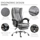 image 6 of Vinsetto Executive Office Chair Computer Desk Chair for Home w/ Footrest, Grey